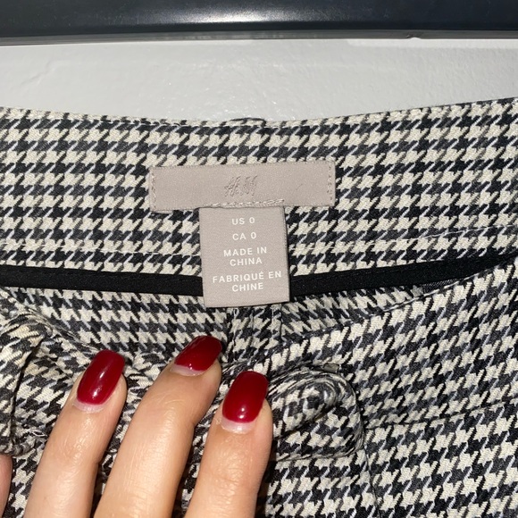 H&M houndstooth trousers size US 0 - Picture 2 of 3